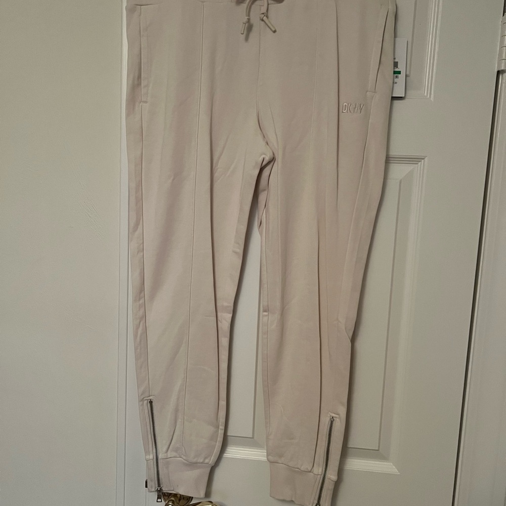 DKNY Cream colored sweatpants
